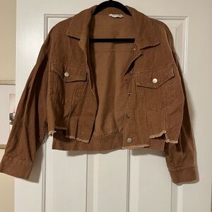 Vestique Tan Cropped Jean Jacket